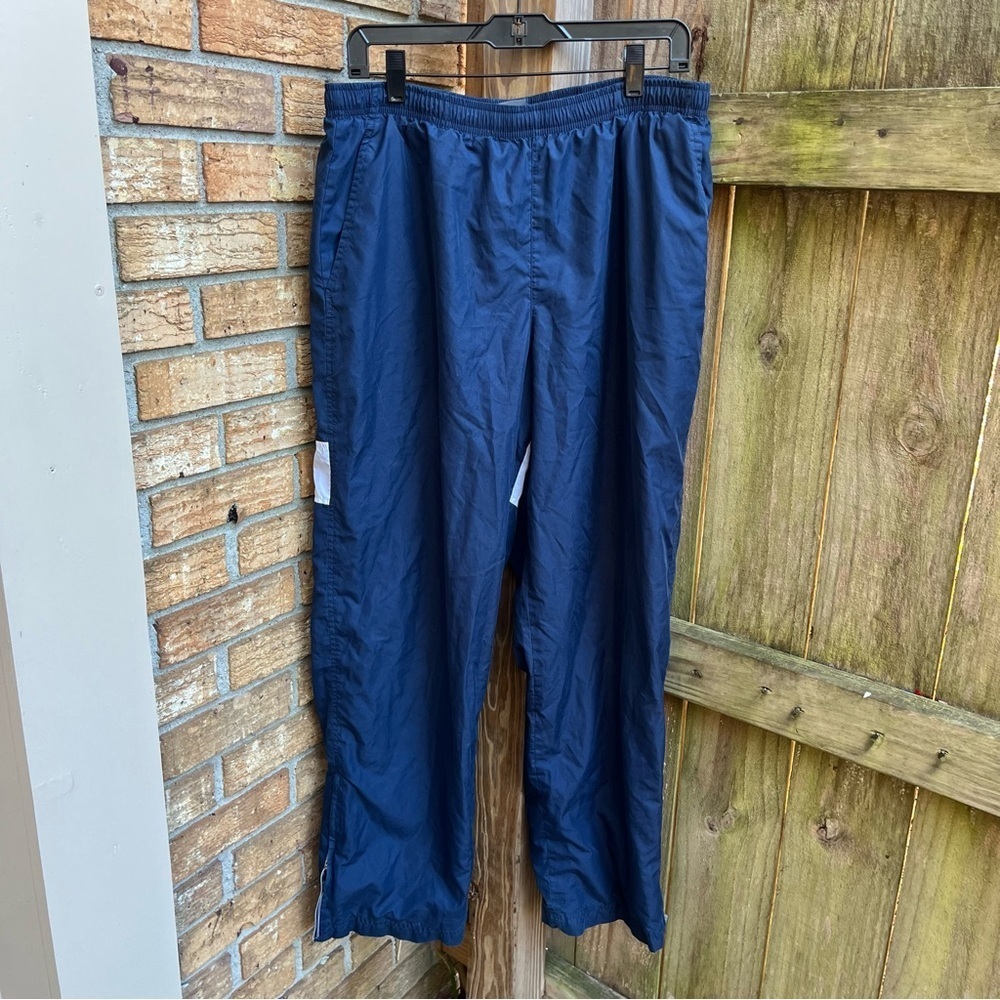 Vintage Nike Men's Deep Blue Athletic Track Pants Fleece Lined